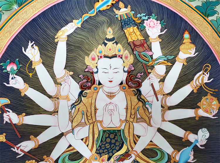 准提佛母唐卡