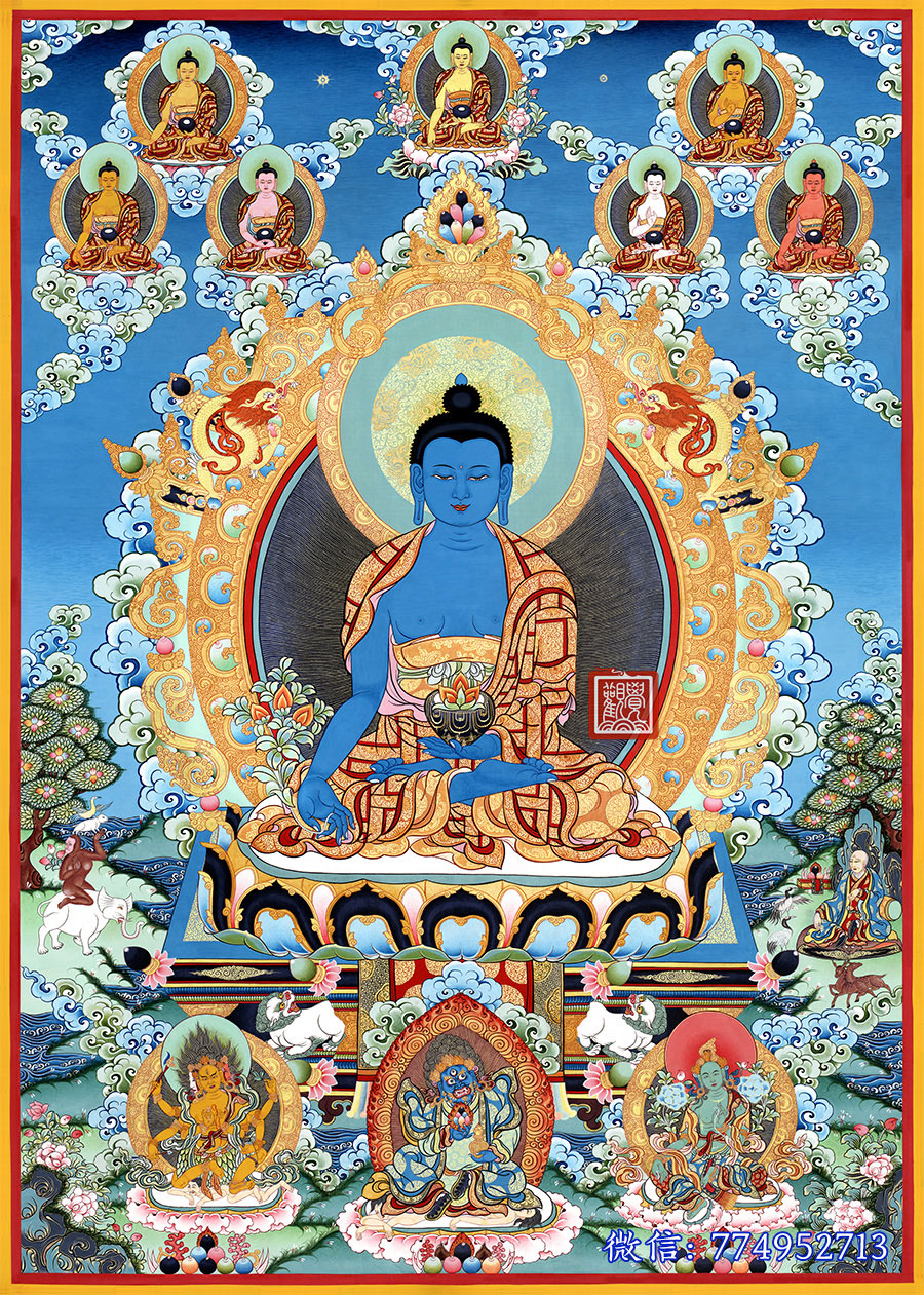 药师七佛唐卡_中国唐卡网 